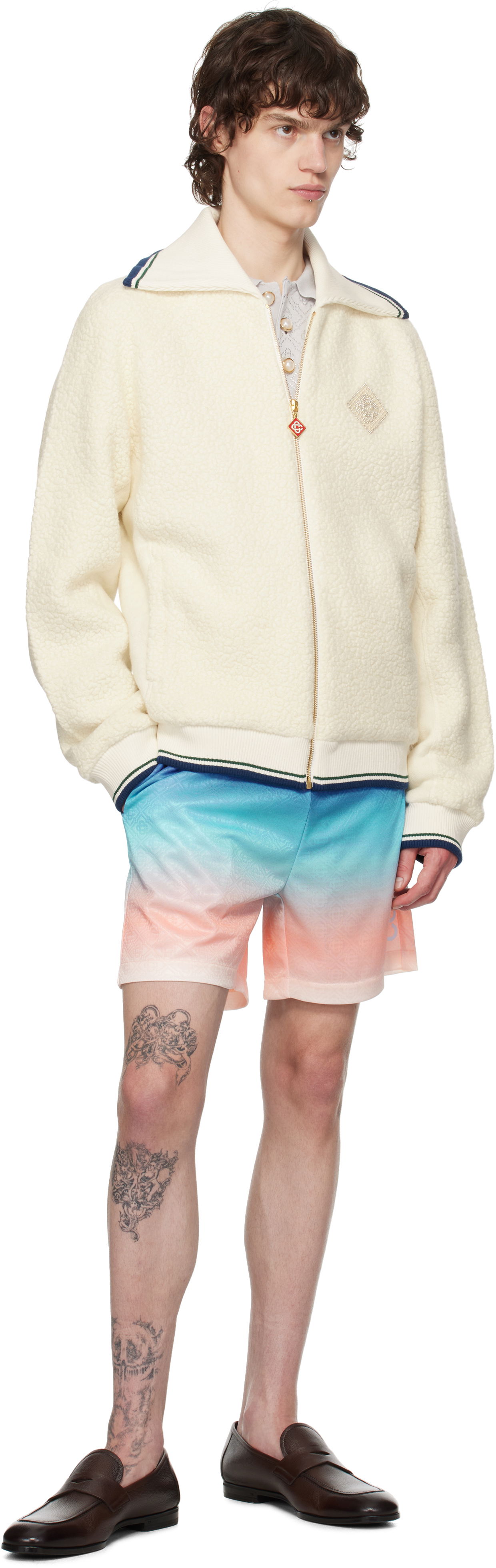 Casablanca Cashmere Zip-Up Sweater