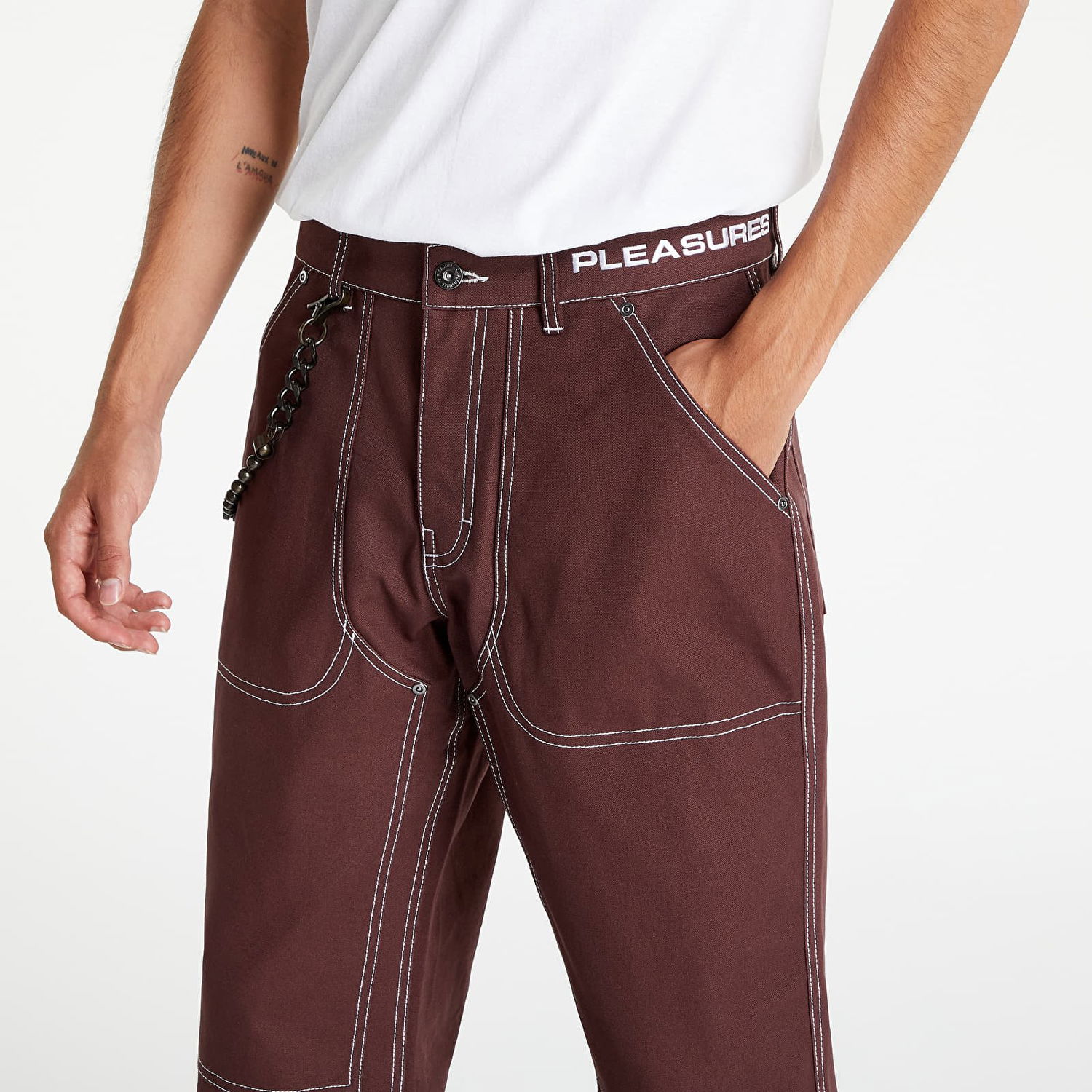 Nohavice Pleasures Ultra Utility Pant Hnedá | P22F030 BROWN, 0