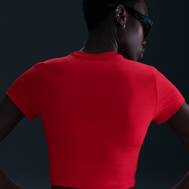 Crop Top Nike Sportswear Chill Knit Crop Top Červená | HF9534-657, 3