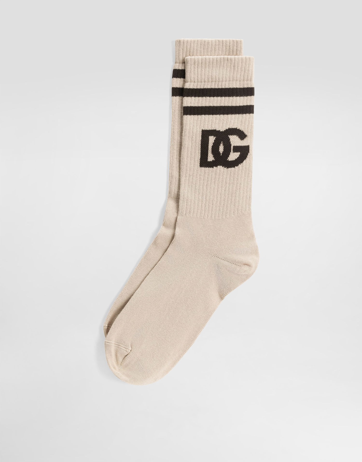 Ponožky Dolce & Gabbana Dolce & Gabbana DG Logo Jacquard Socks Béžová | GXS80TJFMLAM9477, 1