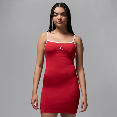 Šaty Jordan Jordan Women's Fitted Ribbed Dress Červená | HJ0062-636, 0