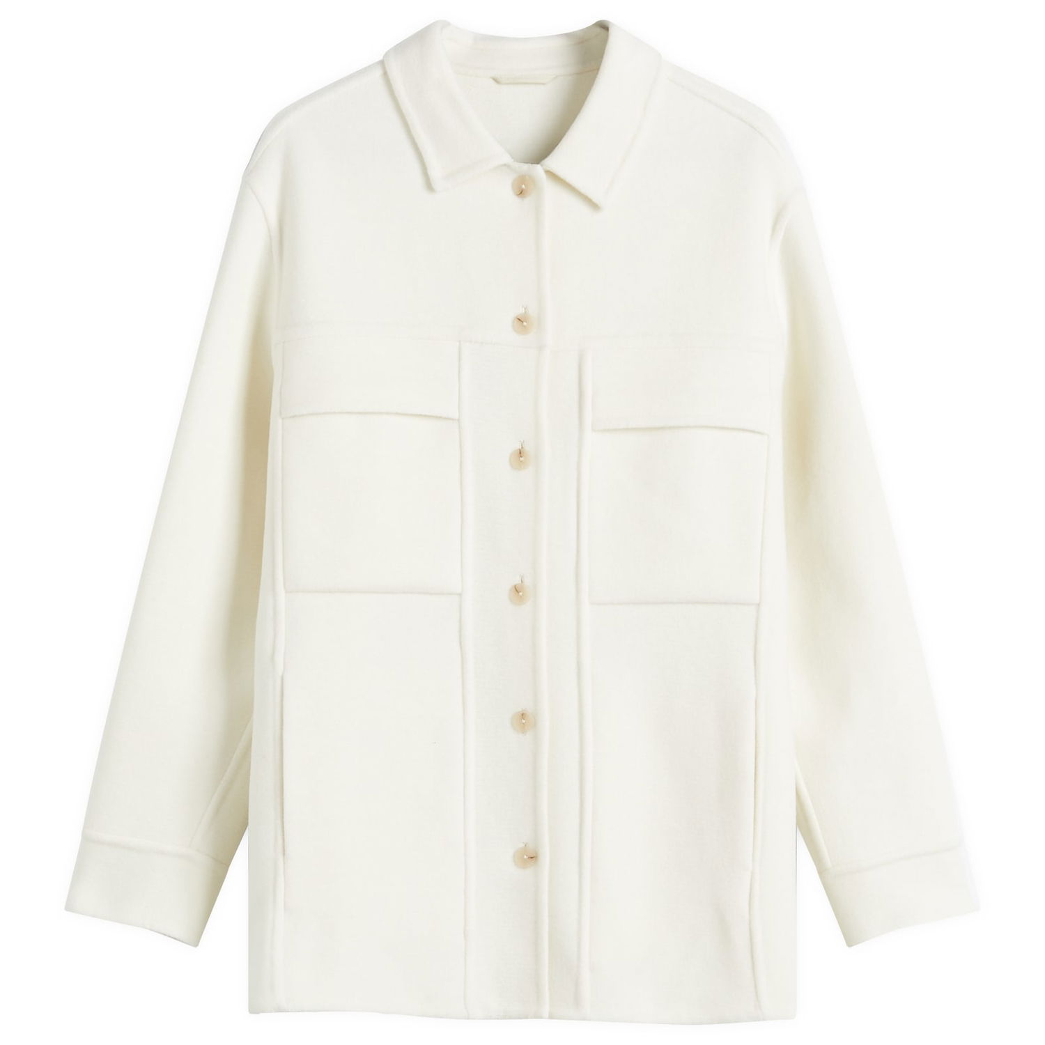 Bunda CLOSED Shacket Shirt Jacket, Size X-Small Biela | C97143-65T-22, 1