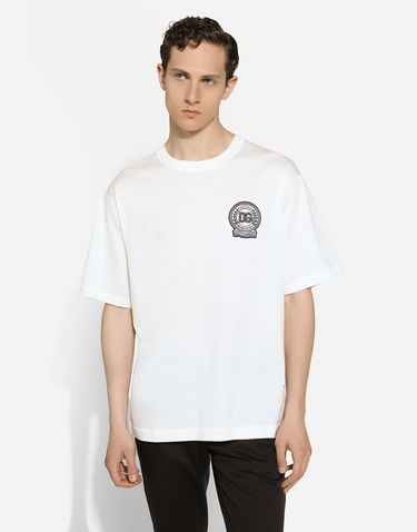 Tričko Dolce & Gabbana Embroidered Logo Cotton T-Shirt Biela | G8PN9ZG7NYEW0111, 3
