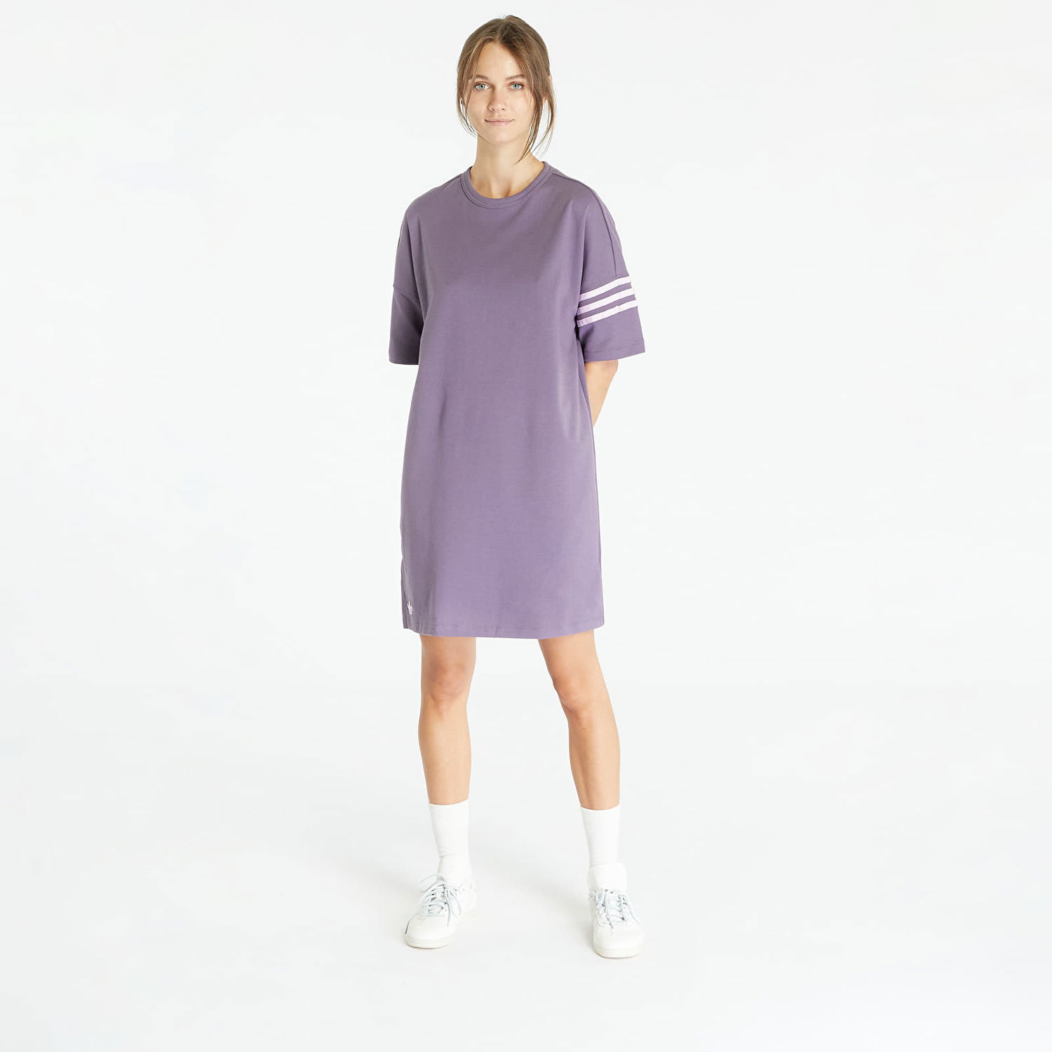 Šaty adidas Originals Adicolor Neuclassics Tee Dress Fialová | IP6511, 0