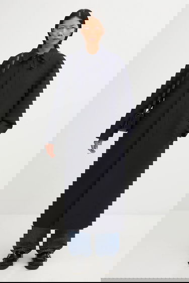 Kabáty A.P.C. Long Wool Blend Coat Gaia Navy | WVBEB.F01533, 6