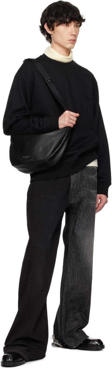Ľadvinka WOOYOUNGMI WOOYOUNGMI Leather Moon Bag Čierna | W251BA12, 3