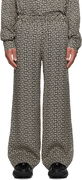 Monogrammed Flowing Trousers