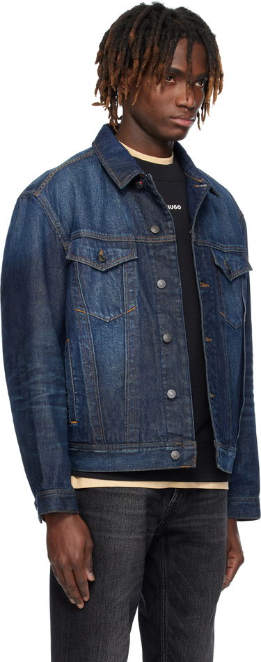 Bunda BOSS HUGO Adjustable Hem Denim Jacket Modrá | 50530639, 1