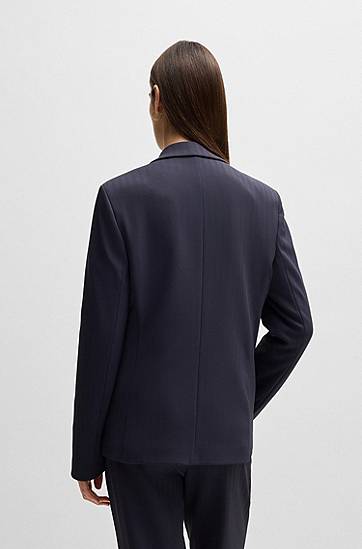 Bunda BOSS Relaxed-Fit Stretch Blazer Navy | 50535193, 1