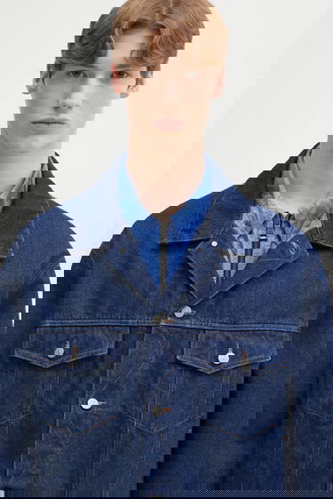 Bunda Maison Margiela Denim Jacket with Contrast Stitching Modrá | SH0AM0038, 3