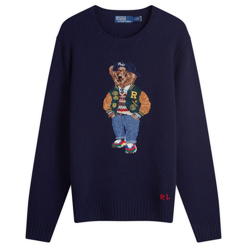 Sveter Polo by Ralph Lauren Pullover Long Sleeve Navy | 710946138001