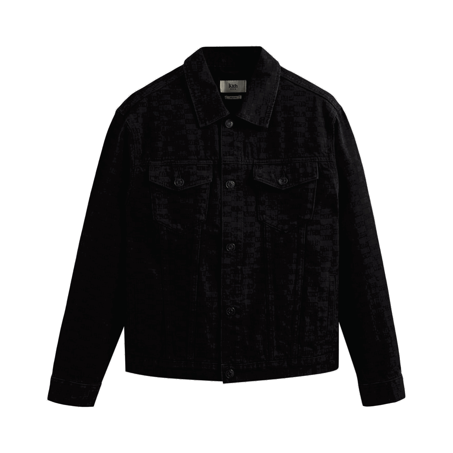 Bunda KITH Classic Logo Monogram Laight Denim Jacket Čierna | KHM010167 001, 0