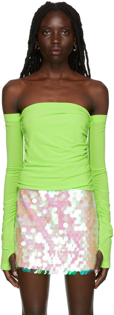 Tielko Helmut Lang Women's Twist Off-The-Shoulder Blouse Zelené | M05HW503, 0