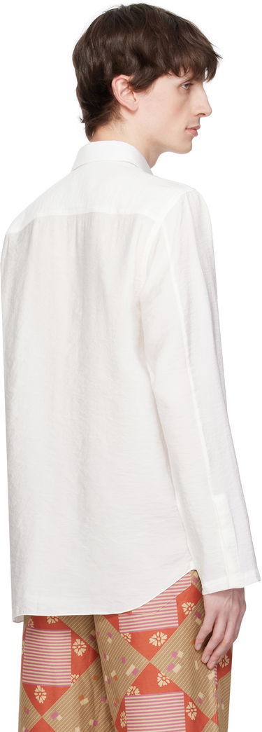 Košeľa Ranra RANRA Maker Gauze Modal Poly Classic Shirt Biela | AMSS25LS01550, 2