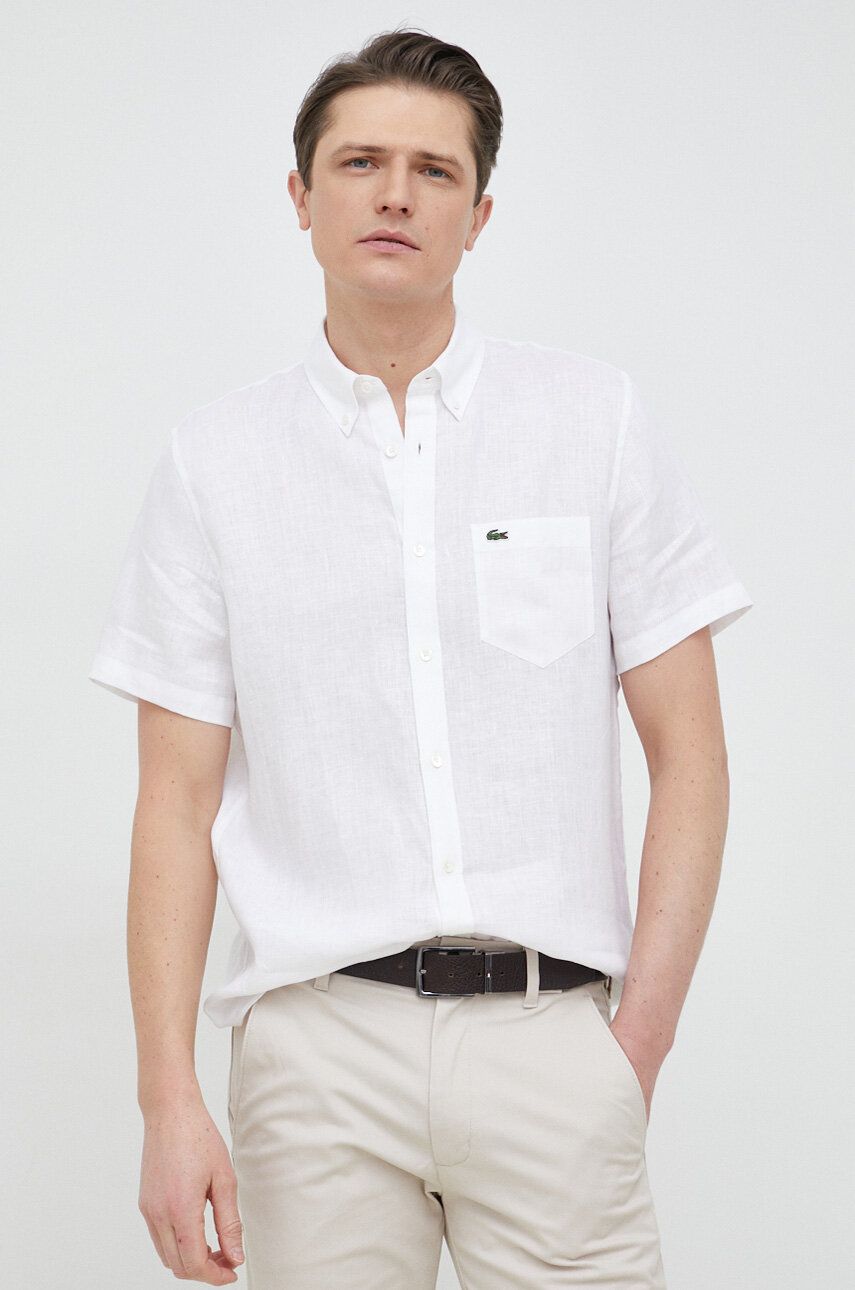 Košeľa Lacoste Linen Shirt Biela | CH5699, 0