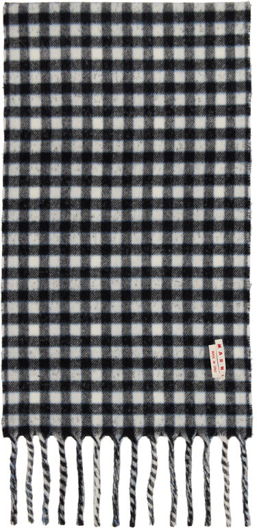 Šál Marni Double Check Logo Wool Mohair Scarf Rôznofarebný | SCMC0140Y0 UAW052, 1