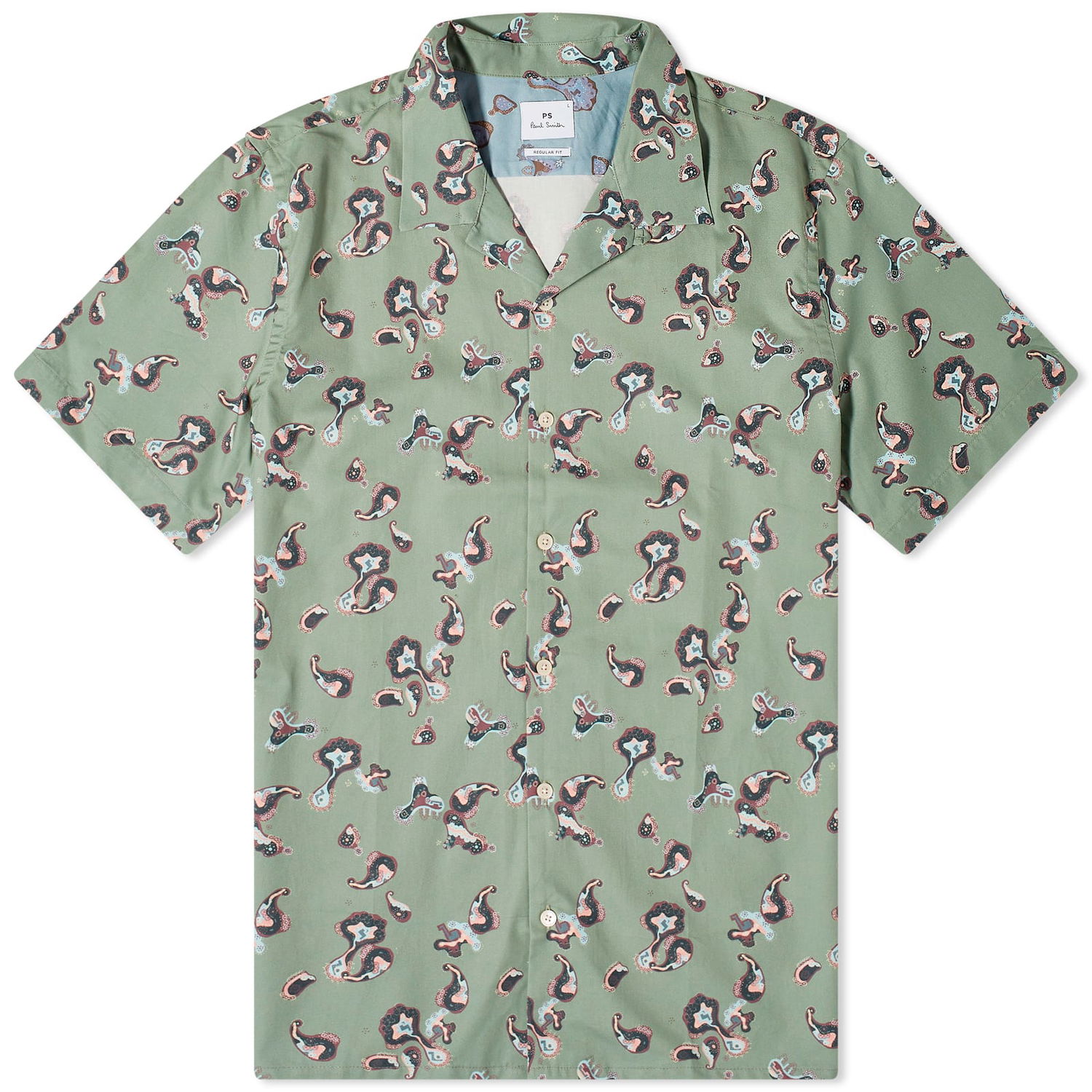 Košeľa Paul Smith Paul Smith Printed Vacation Shirt, Size Medium Zelené | M2R-114R-M21967-34, 0