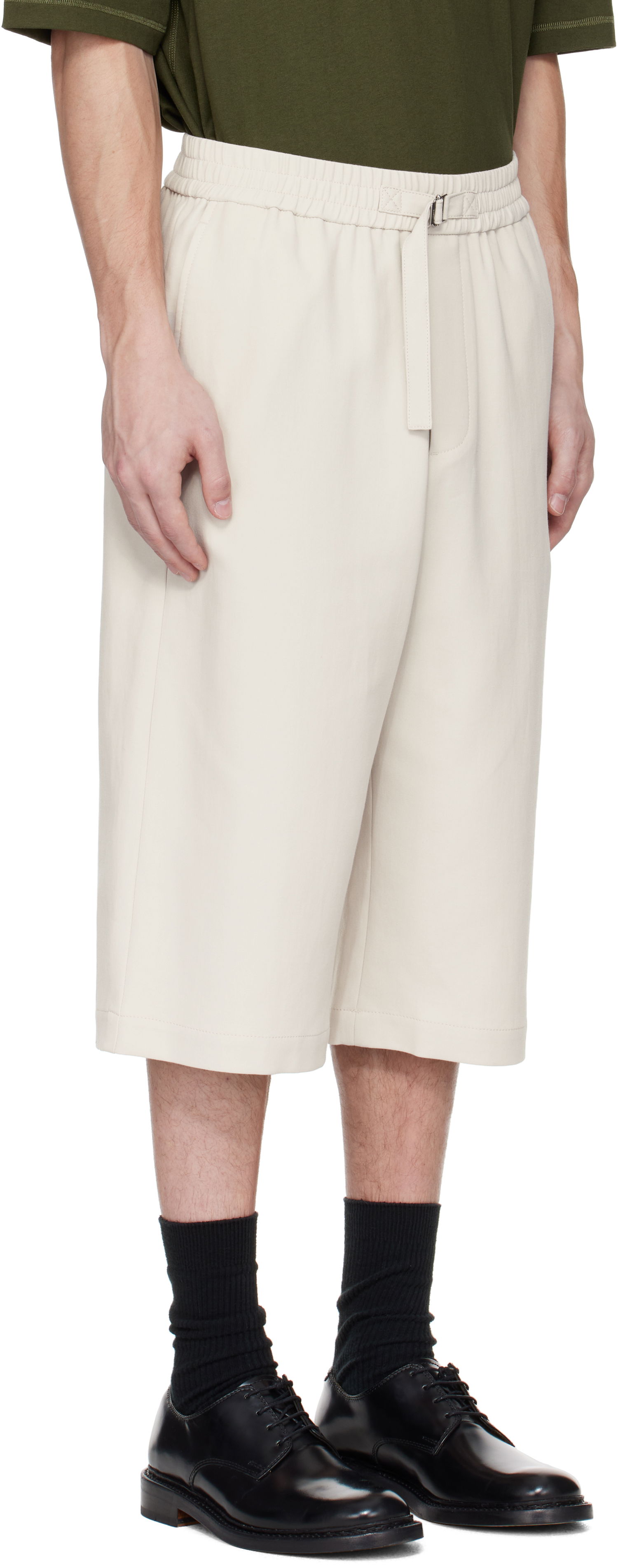 Šortky AMI AMI Paris Elasticated Shorts Béžová | HSO310.CO0106, 1