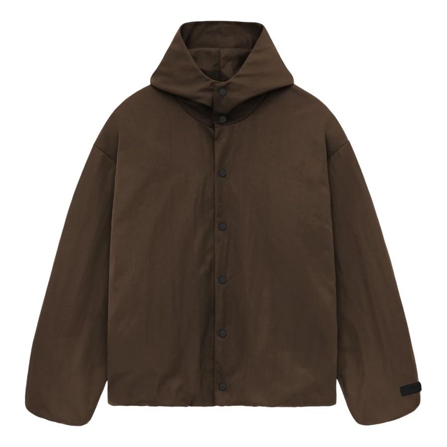 Bunda Fear of God Fear of God Essentials SS25 Nylon Hooded Coach Jacket Hnedá | 202HO246375F, 0