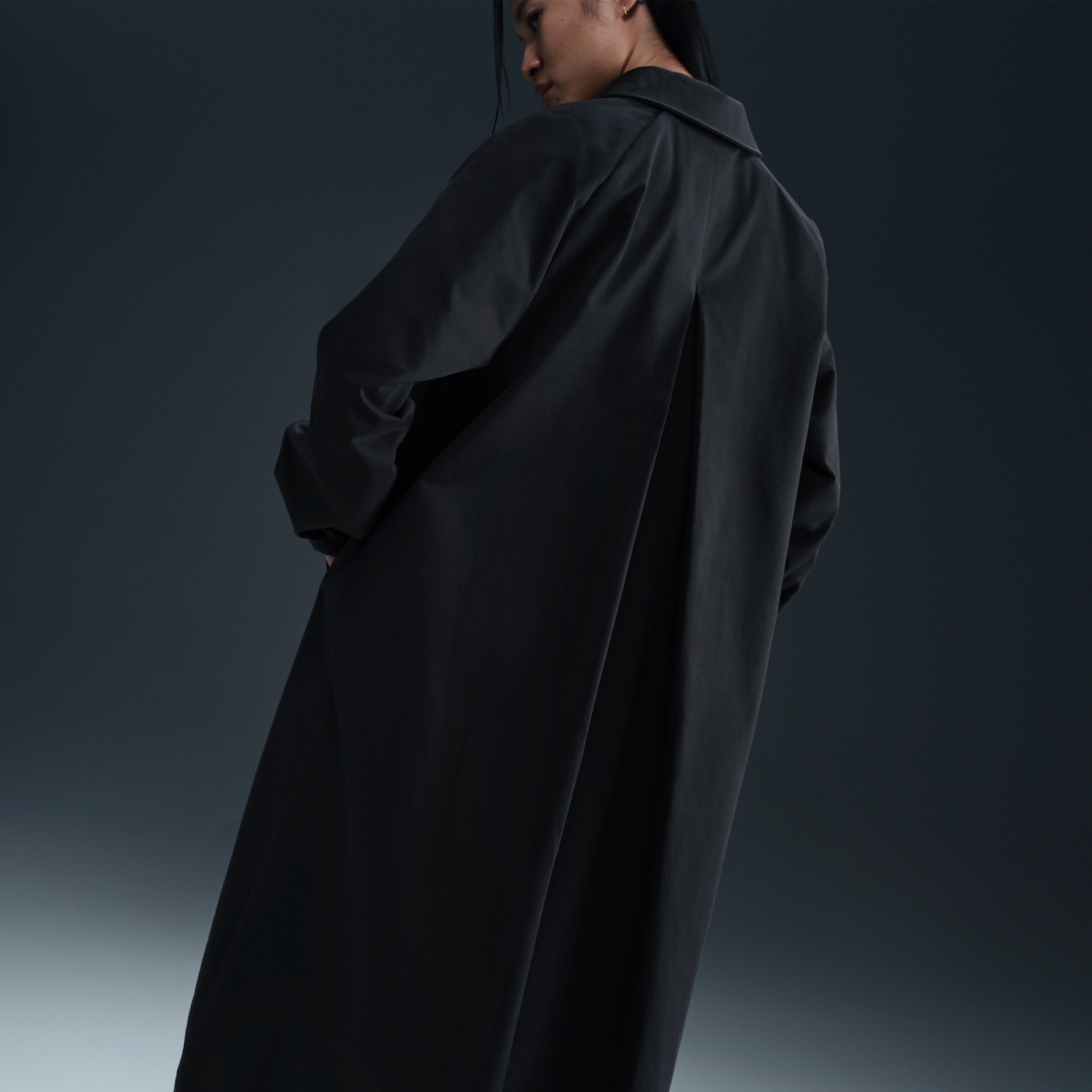 Pláštenka Nike Nike Sportswear Collection Loose Fit Twill Trench Coat Čierna | HF9412-010, 1