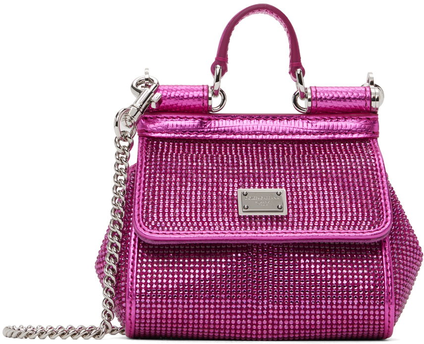 Kabelka Dolce & Gabbana Pink Mini Sicily Bag Fialová | BB6494 AO917, 0