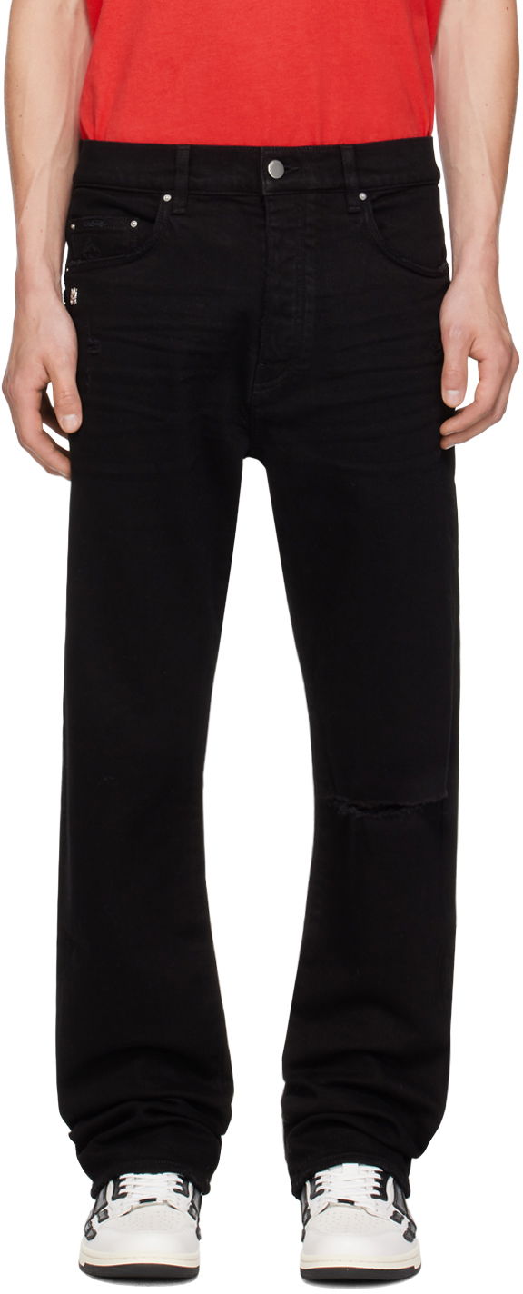 Black Slash Slim Jeans