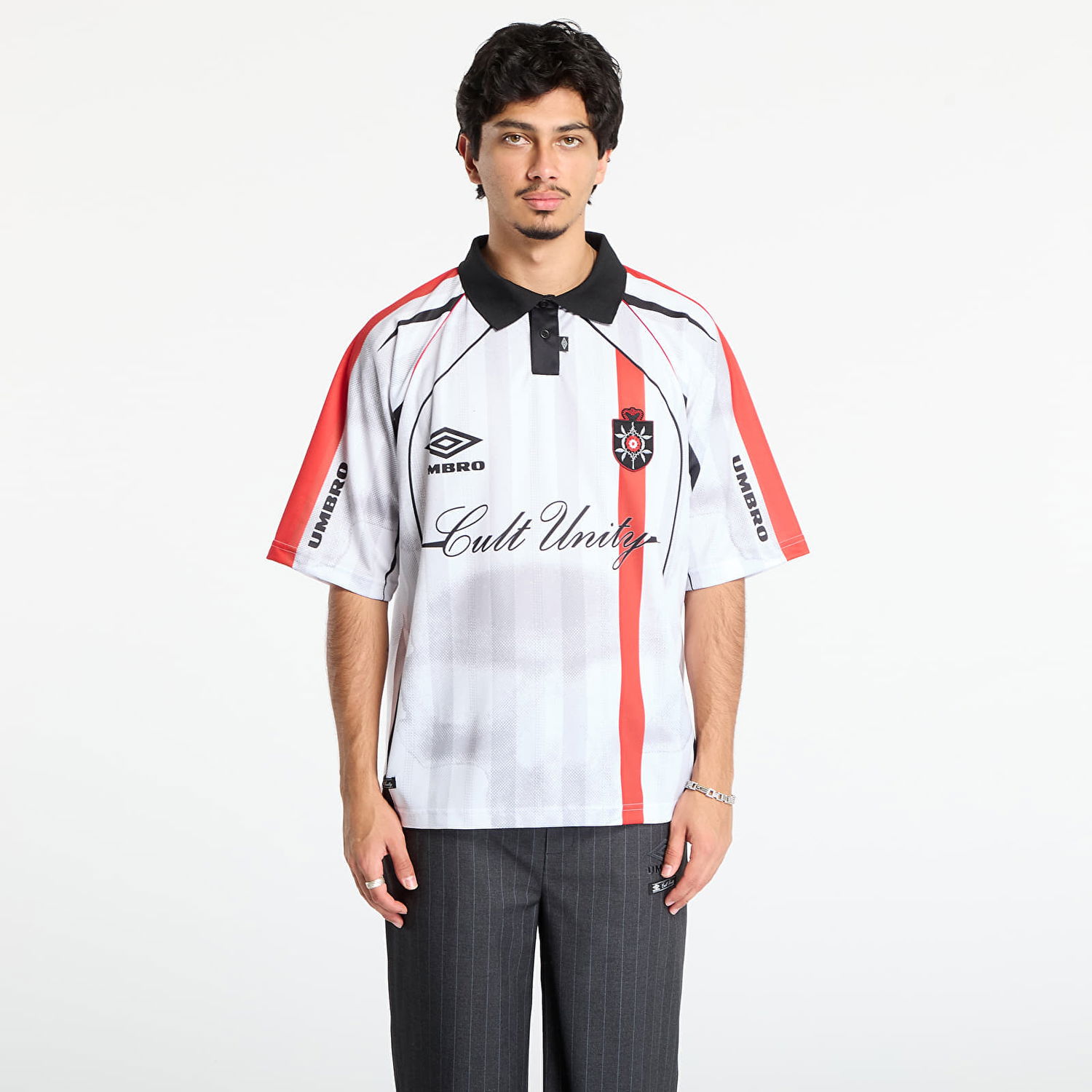 Polo tričko Umbro Cult Unity Striped Polo Shirt Biela | UBMW0402FA251 WTH0020, 0