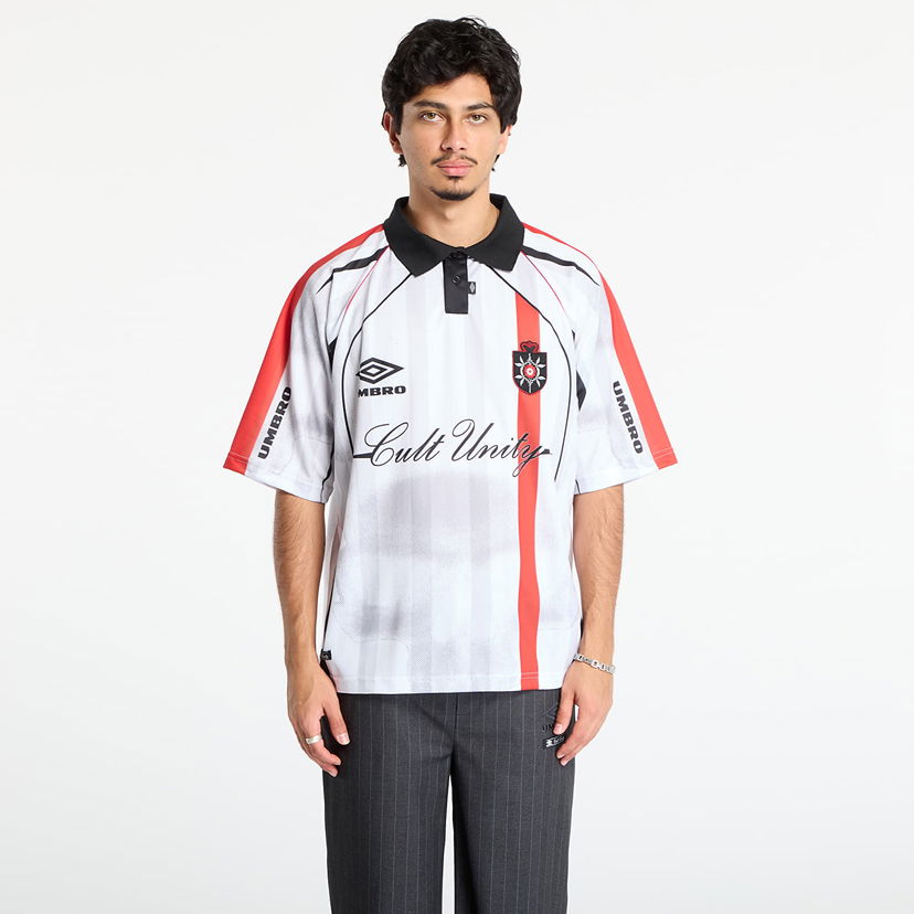 Polo tričko Umbro Cult Unity Striped Polo Shirt Biela | UBMW0402FA251 WTH0020