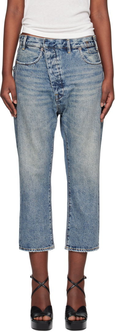 Džínsy R13 R13 Exene Cropped Distressed Jeans Modrá | R13WD139-D213A, 0
