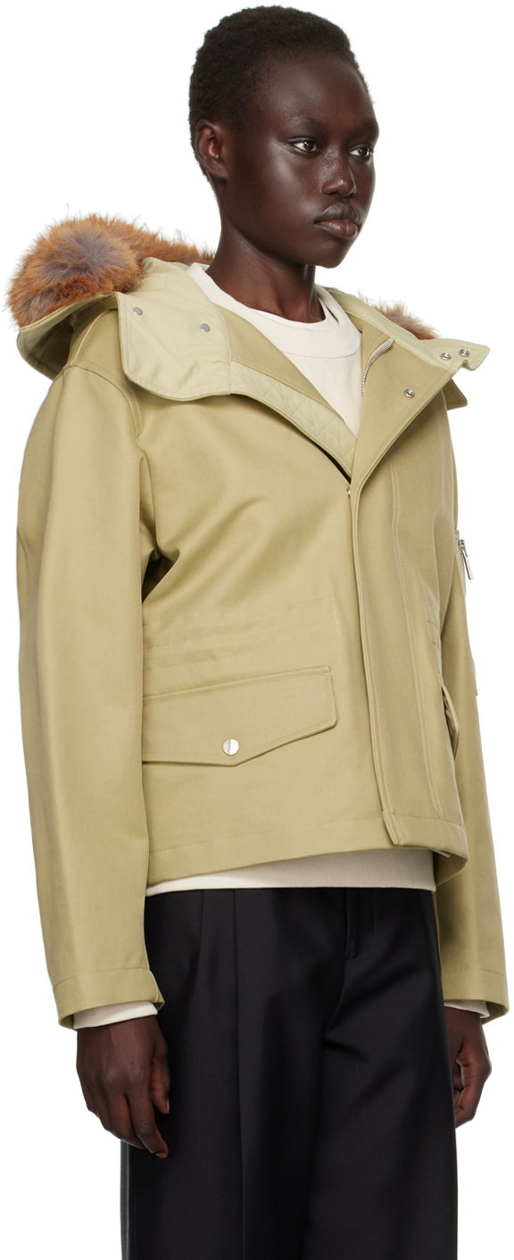 Parka Burberry Burberry Short Faux-Fur Trim Jacket Béžová | 8095254, 1