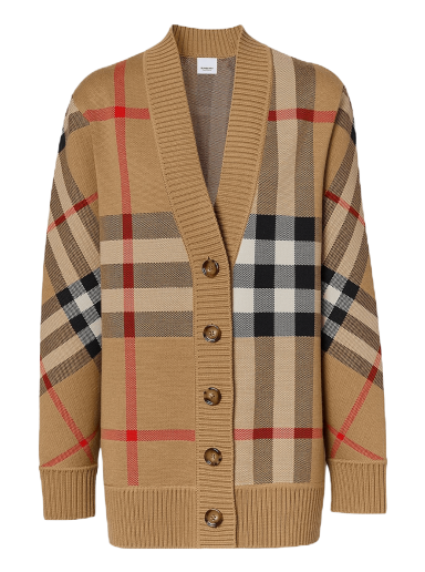 Sveter Burberry Oversize Cardigan Béžová | 8039153