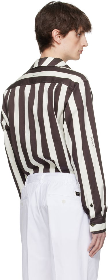 Košeľa Dolce & Gabbana Dolce&Gabbana Three-Button Long-Sleeved Shirt Hnedá | G5ND3TFSFOC, 2