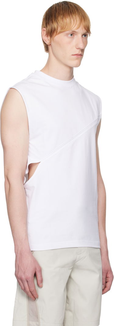 Tielko HELIOT EMIL Heliot Emil Cutout Sleeveless T-Shirt Biela | SS25.M.09.136.WHT02, 4