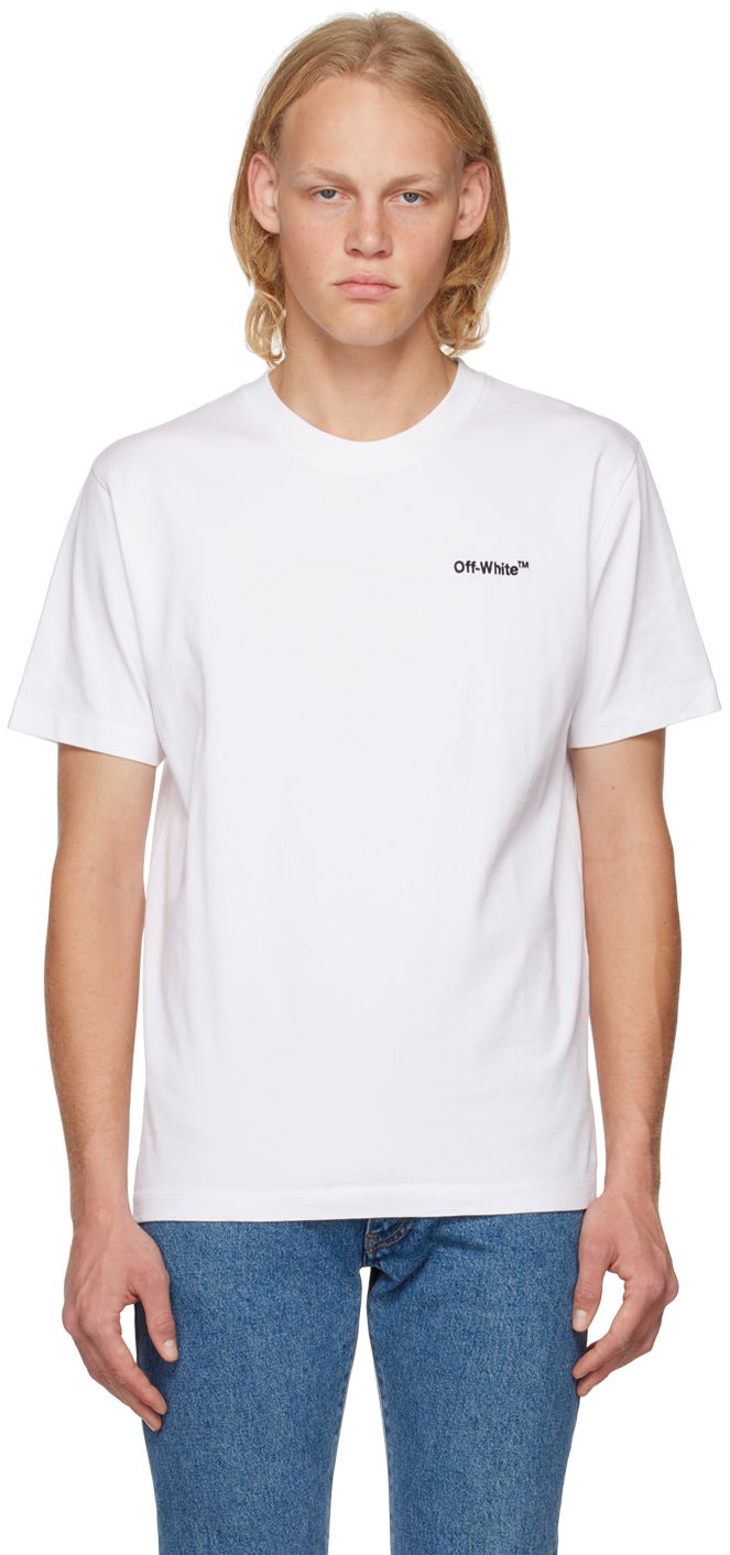 Tričko Off-White Helvetica Logo T-Shirt Biela | OMAA027C99JER0090110, 0