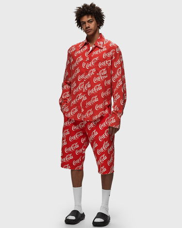 Košeľa ERL Printed Button Up Long Sleeve Shirt Červená | ERL08B015, 1