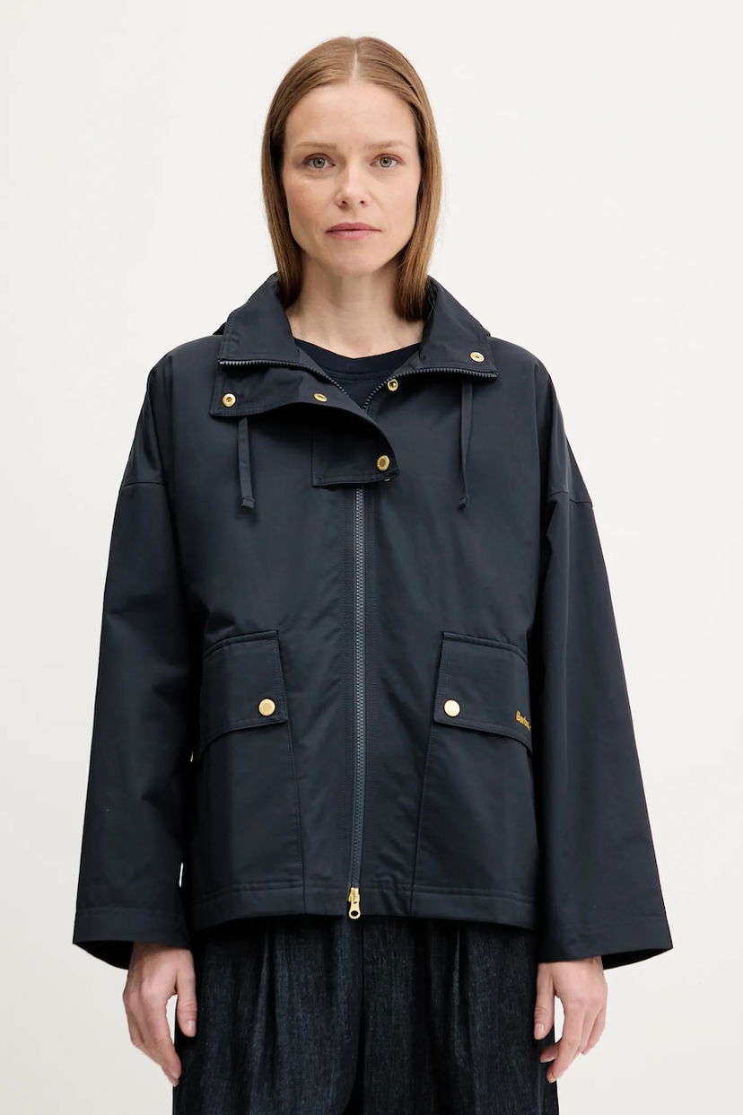 Bunda Barbour Barbour CECILE Oversize Hooded Jacket Navy | LSP0240
