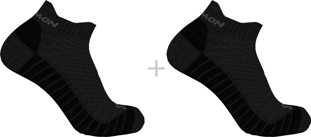 Ponožky Salomon AERO ANKLE 2-PACK Čierna | lc2256700, 0
