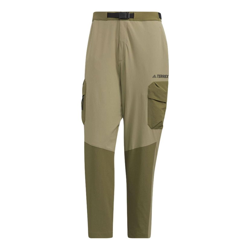 Cargo nohavice adidas Performance Terrex Voyager Woven 7/8 Pants Zelené | HN2054