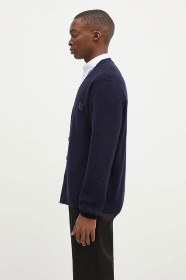 Sveter MAISON KITSUNÉ Ribbed Cardigan With Logo Patch Zelené | NM00501KT1093, 1