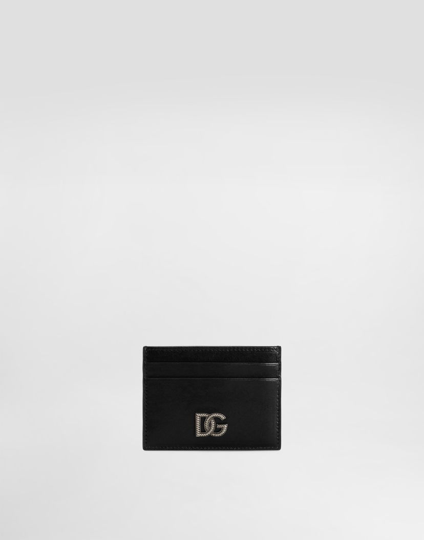 Peňaženka Dolce & Gabbana Tempesta Calfskin Card Holder with DG Logo Čierna | BP0330AU99480999