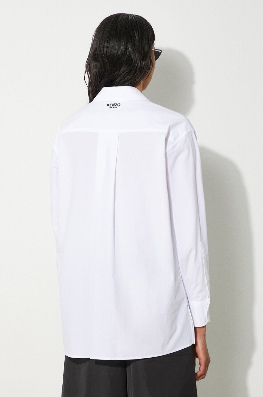 Košeľa KENZO Kenzo Boke Flower Oversized Relaxed Fit Shirt Biela | FE62CH2569LS.01, 1