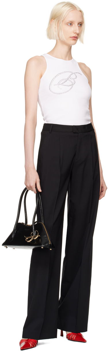 Nohavice Blumarine Creased High-Waisted Dress Pants Čierna | A422P142A, 3