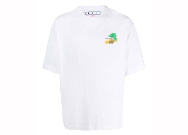 Tričko Off-White Brush Arrows White Oversized Tee White Biela | OMAA120S23JER0010184