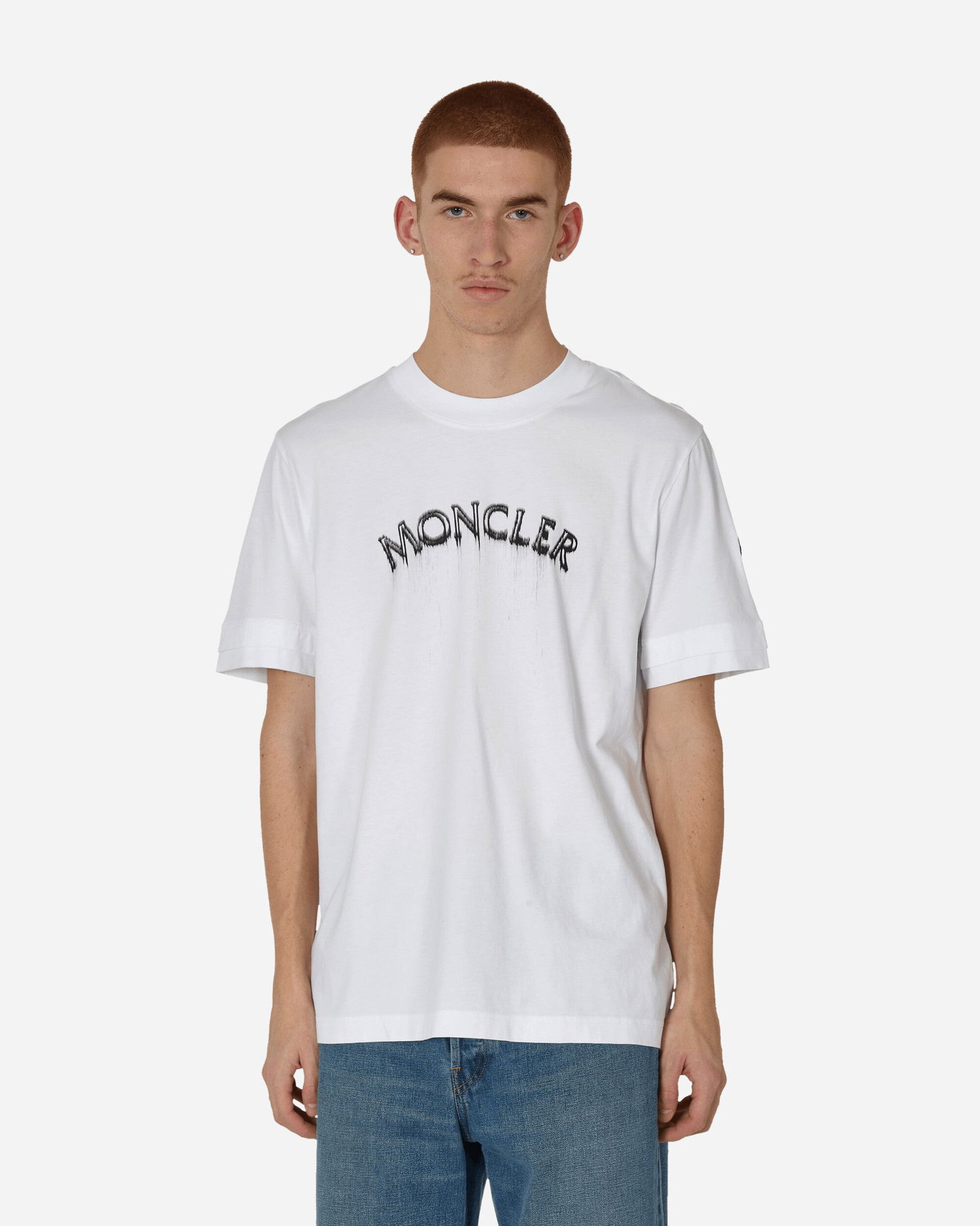 Tričko Moncler Matt Black Logo T-Shirt Biela | 8C0000289A17 001, 1