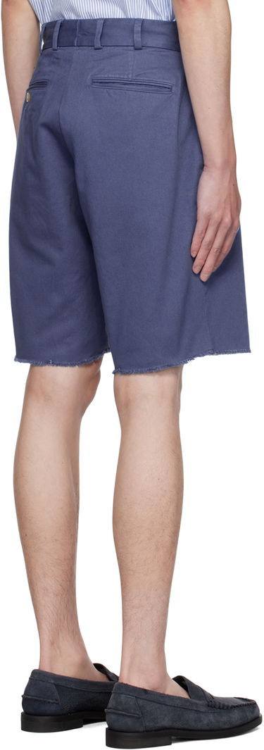 Šortky BEAMS Beams Plus Plain Front Shorts Modrá | 3825-0070-791, 2