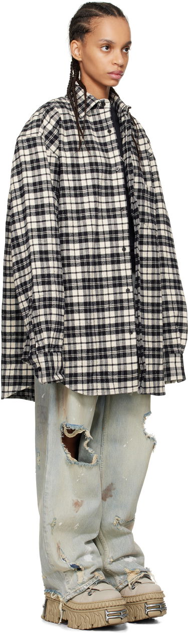 Košeľa VETEMENTS Vetements Wrinkled Pyjama Plaid Shirt Biela | UA66SH120B, 4