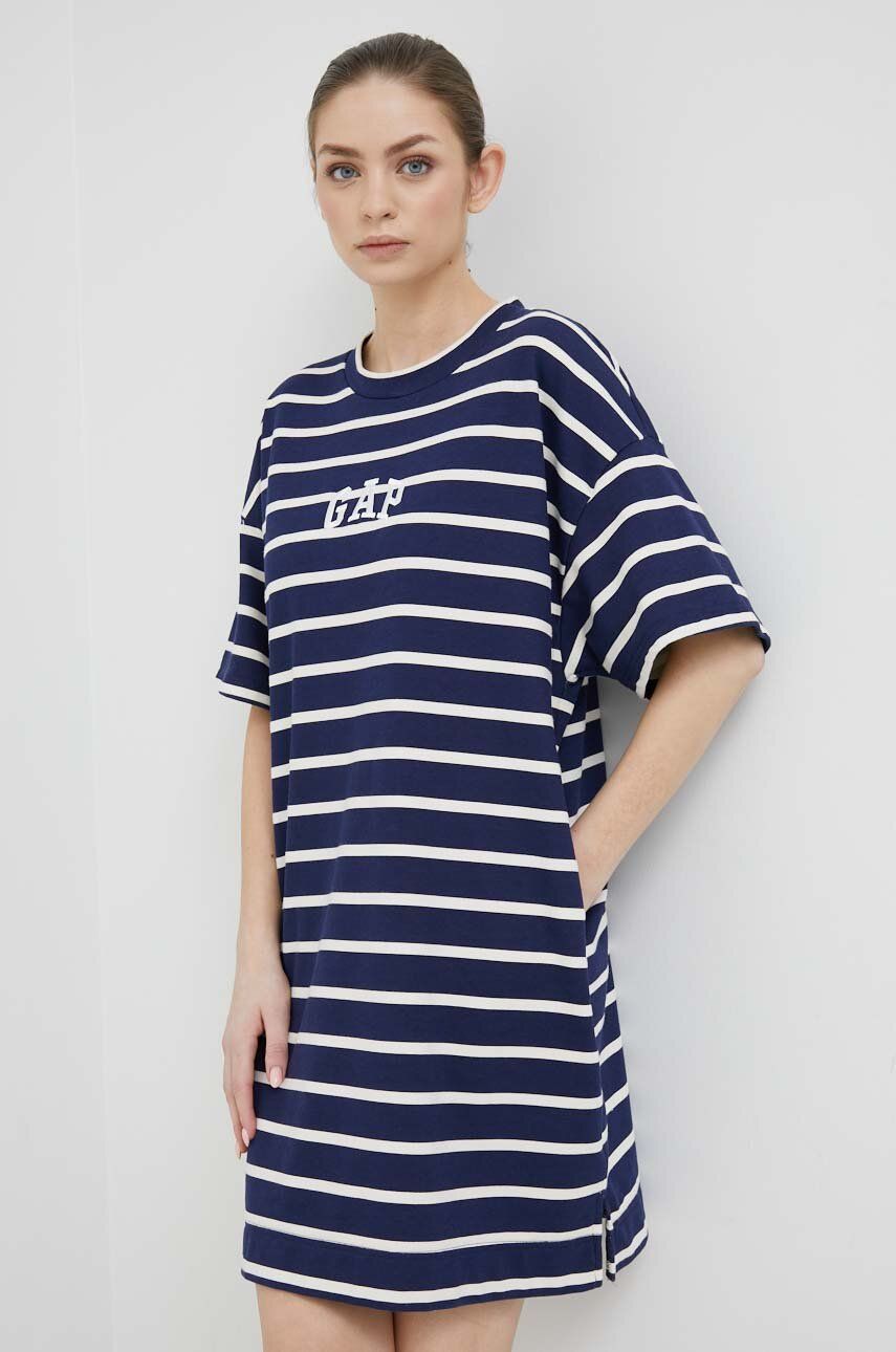Šaty GAP Oversized Mini T-Shirt Dress Modrá | 575586.01WHITENAV, 0