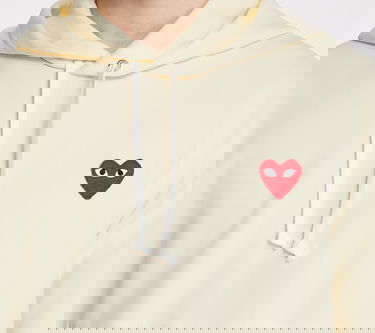 Mikina Comme des Garçons PLAY Hoodie Béžová | AZT174 ivory, 2
