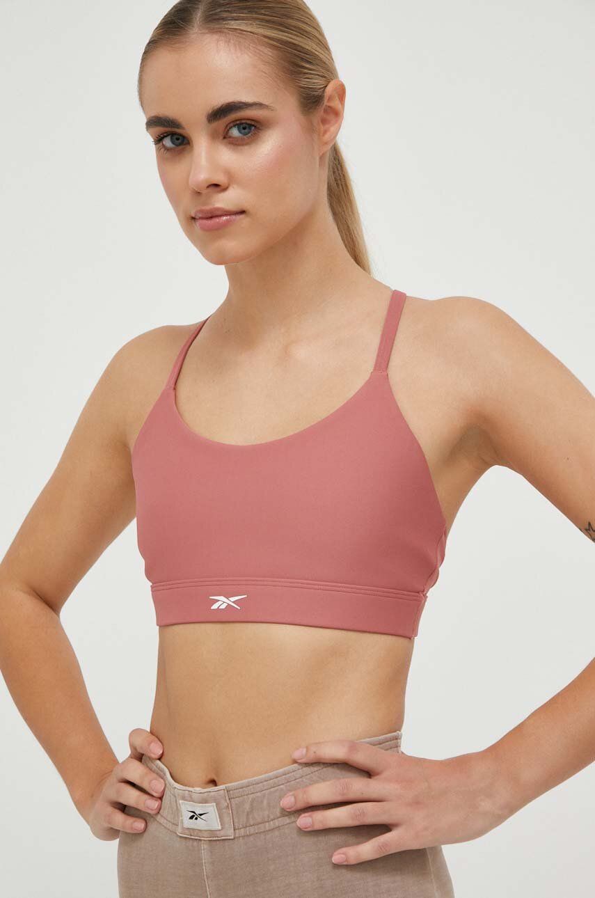 Podprsenka Reebok Yoga Strappy Sports Bra Ružová | IA1974, 0