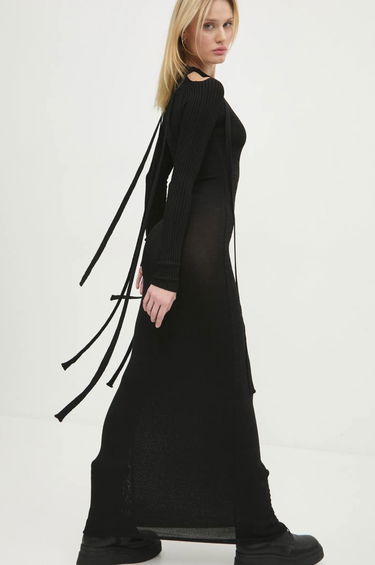 Šaty Y/PROJECT Multiscarf Long Sleeve Maxi Dress Čierna | 106DR008, 3